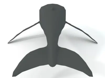 Whale Low-poly 3D model
