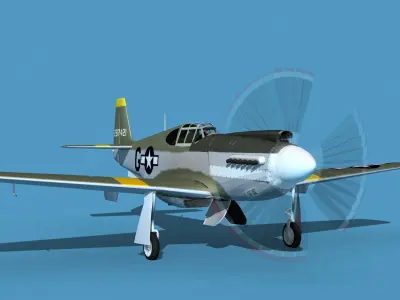 North American A-36A Apache V10 USAAF 3D model