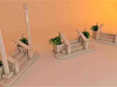 Royal entrance stairs Free 3D model