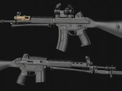 Howa Type 89 - JSDF Assault Rifle Pack - Game Asset Low-poly 3D model