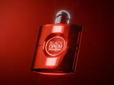 YSL Black Opium Fragrance Free 3D Model Free low-poly 3D model