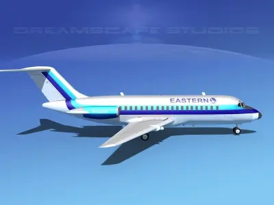 Douglas DC-9-15 Eastern 2 3D model