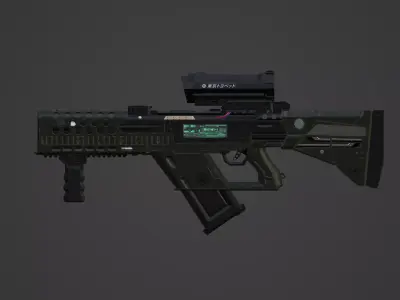 Assault Riffle Concept Low-poly 3D model