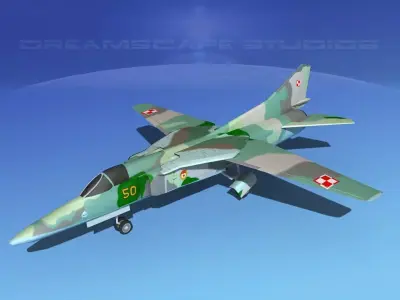 Mig-27 Flogger LP Poland Low-poly 3D model