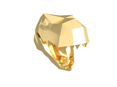 Tyrannosaurus Rex Head v1 003 Low-poly 3D model