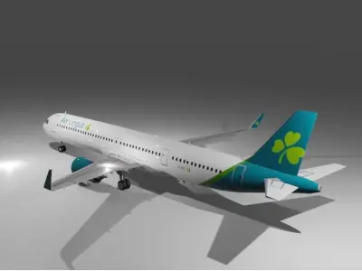Aer Lingus a321neo 3D Model Low-poly 3D model
