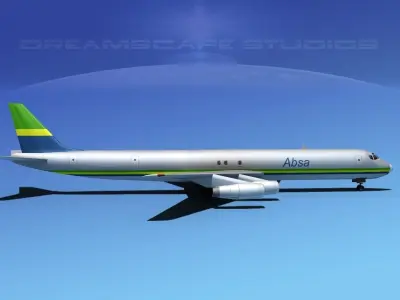 Douglas DC-8-63F ABSA Cargo 3D model