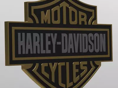harley davidson logo 3D model