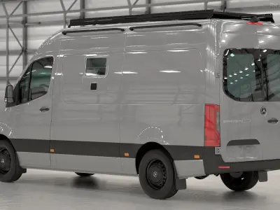 Mercedes-Benz Sprinter Compact Van Simple Interior 3D model