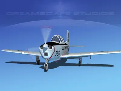 Beechcraft T-34 Mentor V04 USAF 3D model