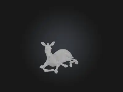 Realistic Hurt Zebra Model Low-poly 3D model