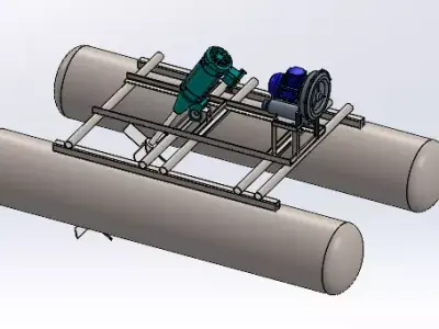 Wastewater Floating Aerator 3D model