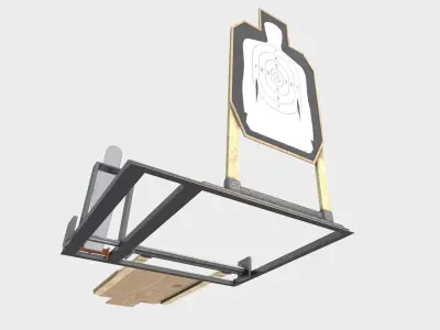 Police Shooting Target Low-poly 3D model