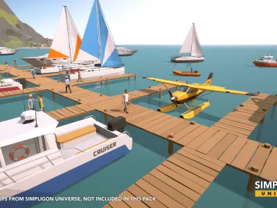 Poly Pro Vehicles Water Low-poly 3D model