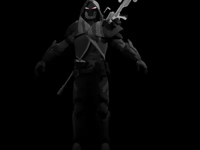 Hunter Cyberpunk fortnite scout 3D model