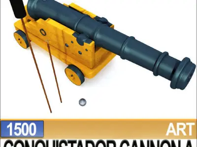 Conquistador Cannon A 1500 3D model