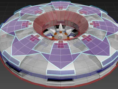 Inverted Radial Ionostar Craft - Concept 3D model