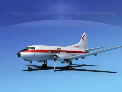 Martin 202 Baja Airlines 3D model