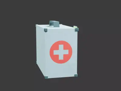 Sci-Fi Medical Kit - Cyberpunk Health Prop - PBR 2K Low-poly 3D model
