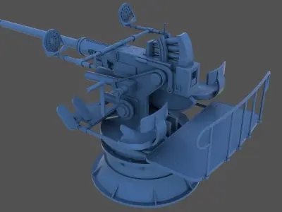 Bofors 40mm - Commercial license - 1-72 scale 3D print model