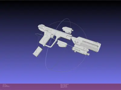 Halo ODST Socom Pistol Modular Shape 3D model