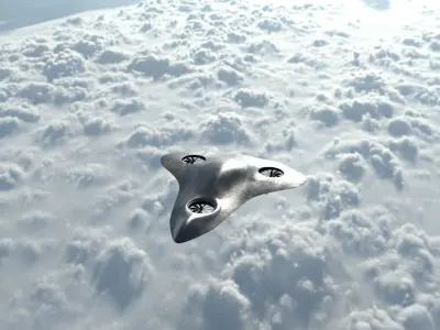 Drone lowpoly futuristic aircraft Low-poly 3D model