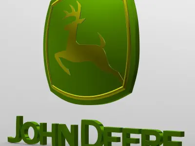 john deere logo 3D model