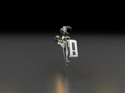 Sci-fi Sniper Low-poly 3D model