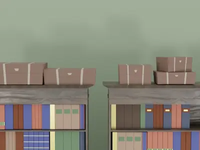 furniture set for game Free low-poly 3D model