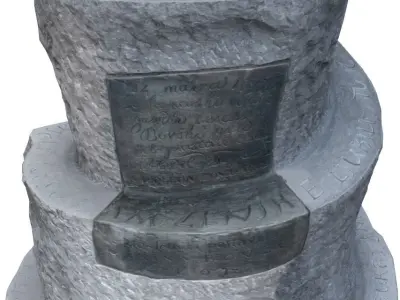 Historic totem helicoid shape 3D model