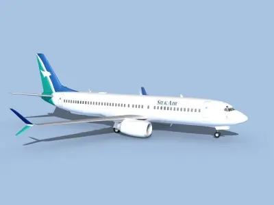 Boeing 737-800 Max Silk Air 3D model