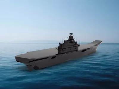 Russian aircraft carrier Admiral Kuznetsov 3D model