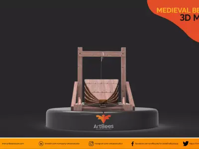 Medieval Bellows 3D Model Low-poly 3D model