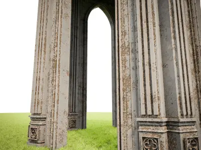 GOTHIC CASTLE BUILDING 13 Low-poly 3D model