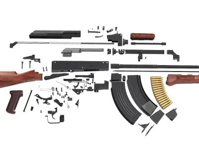 AKM Automatic Rifle 3D model