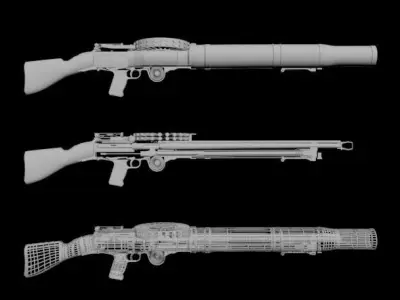 Lewis Gun 01 3D model