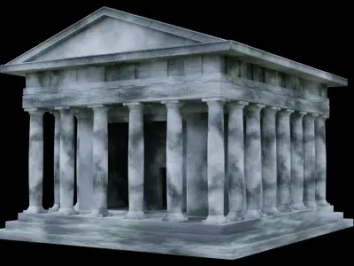 Ruined Greek Temple 3D model