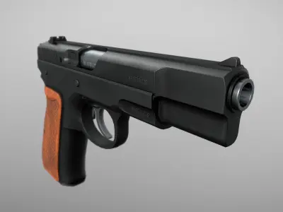 CZ 75 Pre B 9 mm Low-poly 3D model