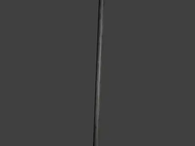 Old broom  Low-poly 3D model