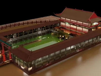  Chinese ancient house  3D model