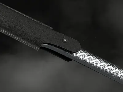 Sword and Scabbard Low-poly 3D model