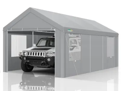  Heavy Duty Carport With Powder Coated Steel Metal Frame Low-poly 3D model