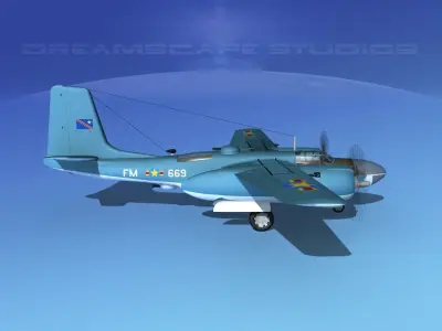 Douglas B-26C Invader Congo 3D model