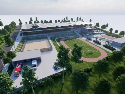 Stadium and sports complex-entertainment complex 3D model