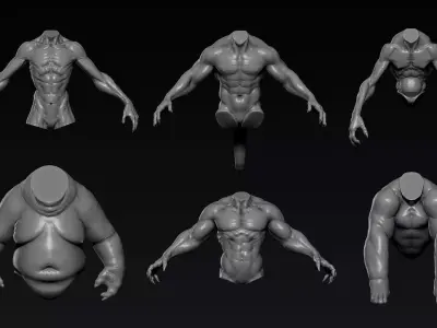 Creature Upper Body Part 1 3D model