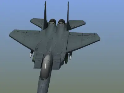 F15E Strike Eagle Low-poly 3D model