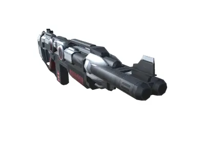 11-shotgun-SG12-gun model 3d game ready model Low-poly 3D model Low-poly 3D model