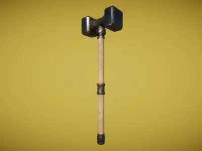 Real World - Medieval Hammers Low-poly 3D model