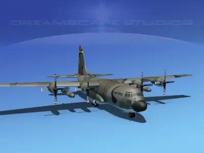 Lockheed C-130 Hercules USAF 3 3D model