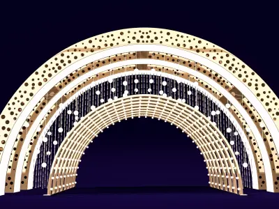 Christmas Christmas arrangement commercial design stage 3D model